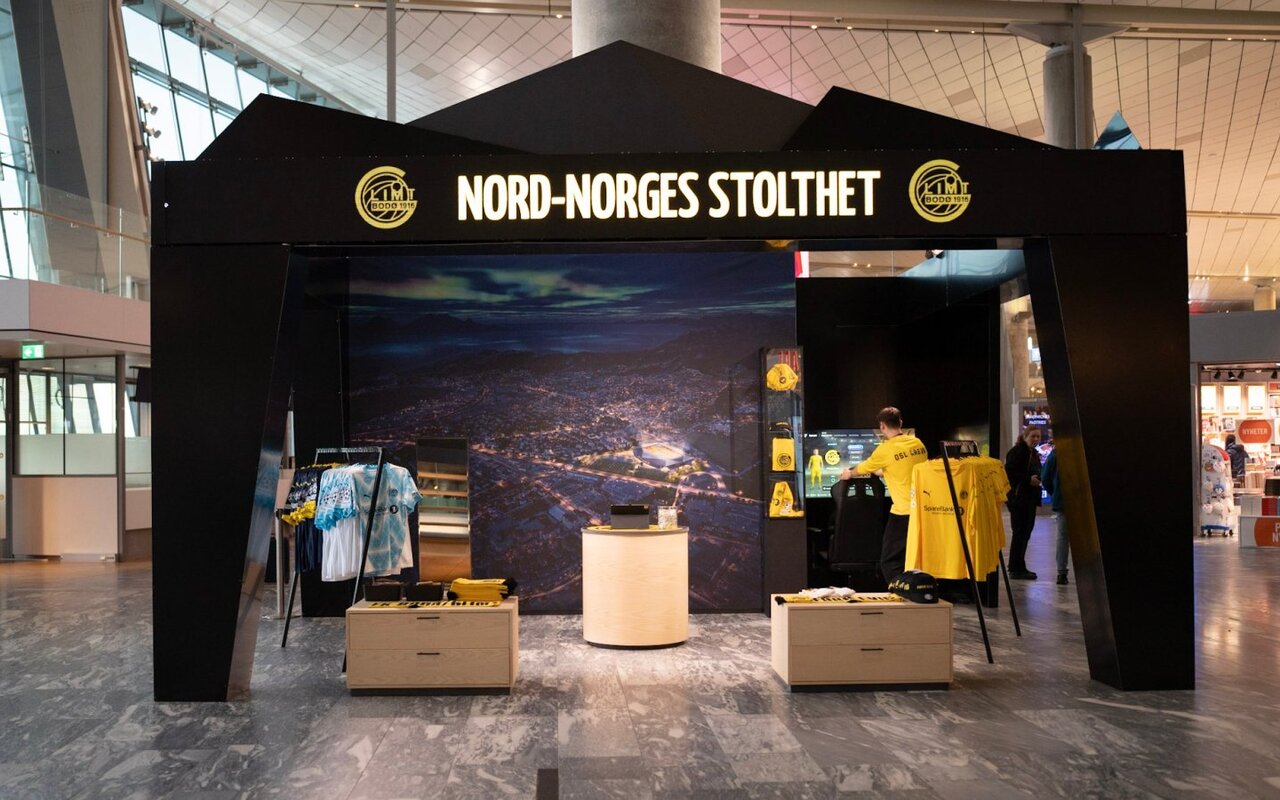Bodø/Glimt åpner konseptbutikk på Gardermoen – med Fuse som kreativ og operativ partner