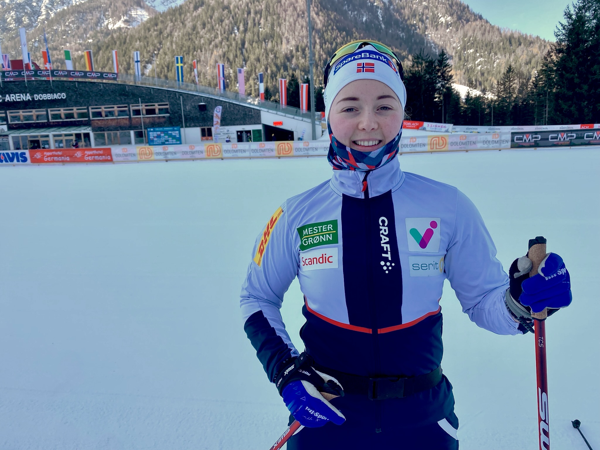 Vilde Nilsen under VM paralangrenn i Toblach/Dobbiaco (Foto: Petter Maurseth Blindheim).